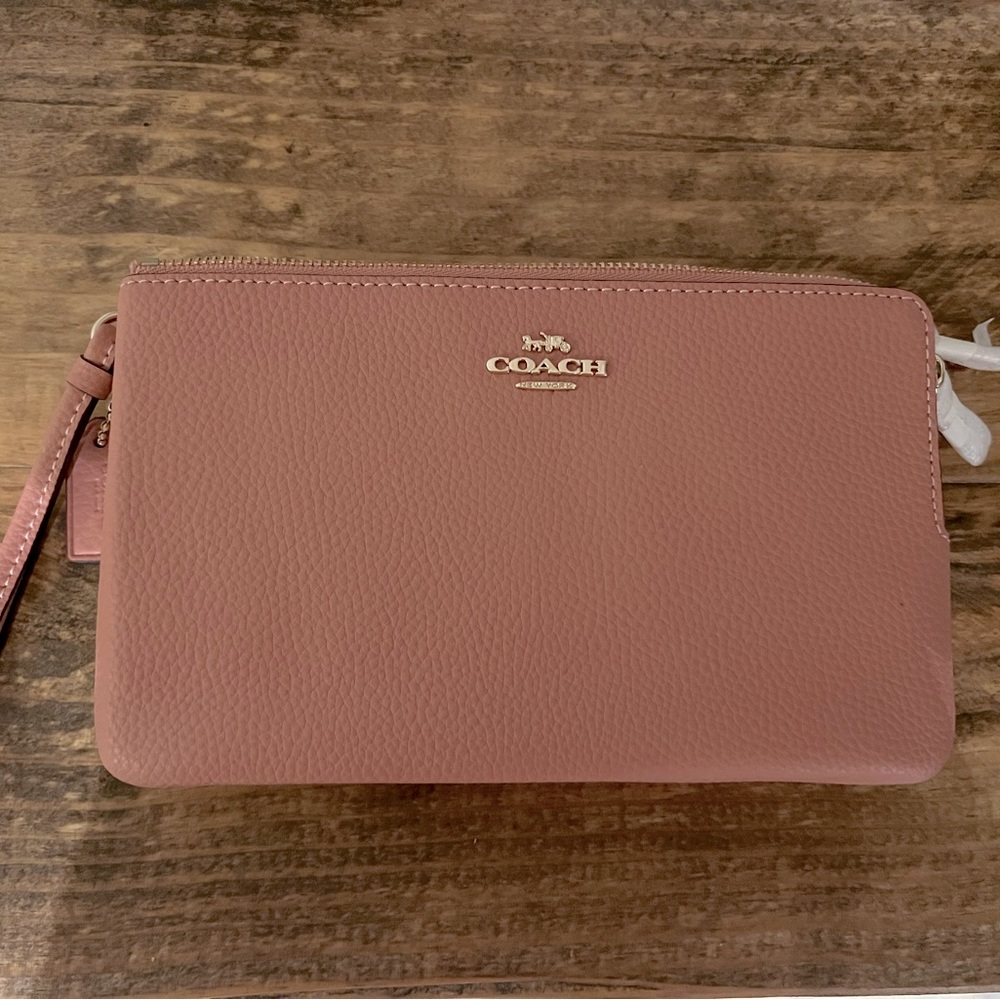 Coach double zip wallet. NWT